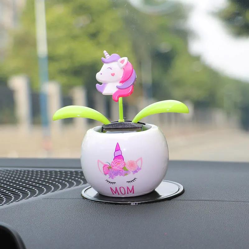 Car Ornaments Car Interior Accessories Car Center Console Decoration Supplies Solar Swing Flower Girl Ornaments