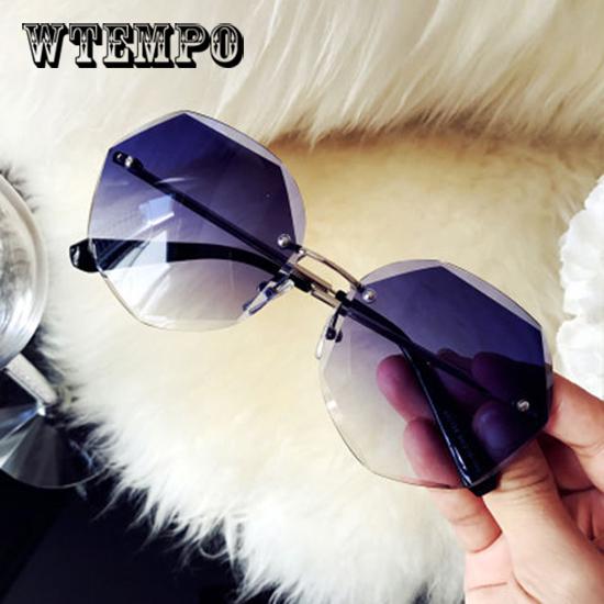 WTEMPO Retro Frame Sunglasses Women Sun Glasses  ladies Sunglasses Black Eyewear
