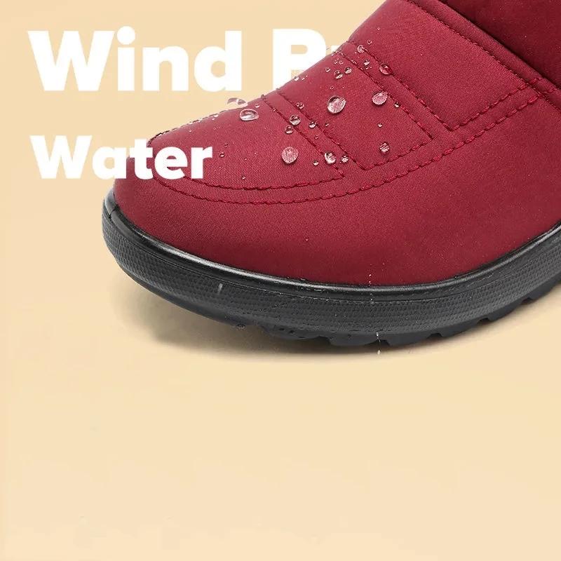 Women Boots Winter Shoes Waterproof Snow Boots Ankle Booties Black Red Warm Non Slip Boots Girls Female Casual Plus Size Boots 35-43