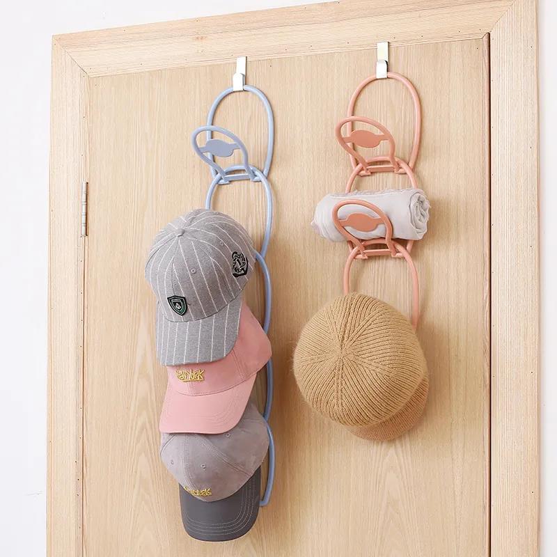 6Pcs Coat Rack Creative Storage Rack Wall Hook Nail-free Behind The Door Hat Rack Multifunctional Bag Wall Hook Rack