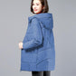 Women's Mid-length Down Jacket Winter Korean Loose Cotton Clothes Casual Hooded Padded Jacket