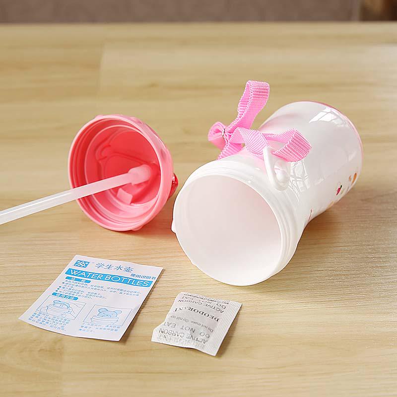 300ml Children 'S Plastic Feeding Cup Baby Portable Feeding Bottle With Straw Leak Proof Dura