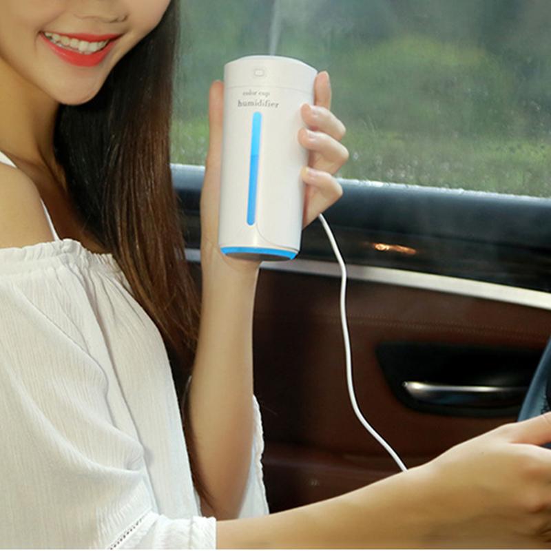 Air Humidifier Eliminate Static Electricity Clean Air Care for Skin Nano Spray Technology Mute Design 7 Color Lights Car Office
