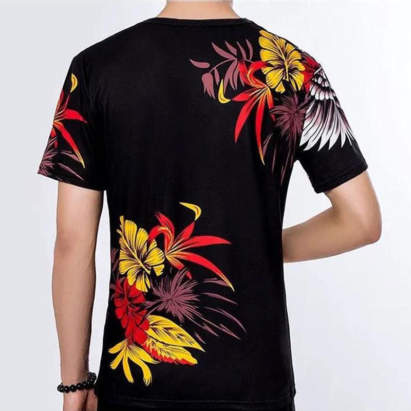 3D Animal Print Shirt Men Tees Fashion Overshirt Half Sleeve T-shirt Loose Breathable Pullover Summer