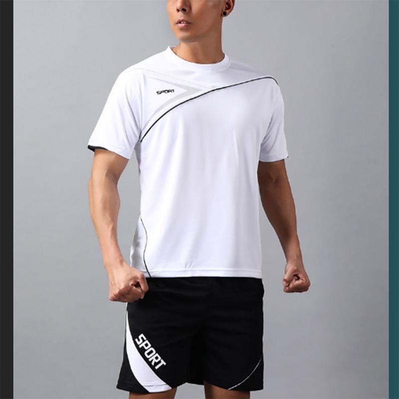 Plus Size Sports Suit Men's Quick-drying Summer Running Sportswear Fitness Training Loose Breathable Casual Suit
