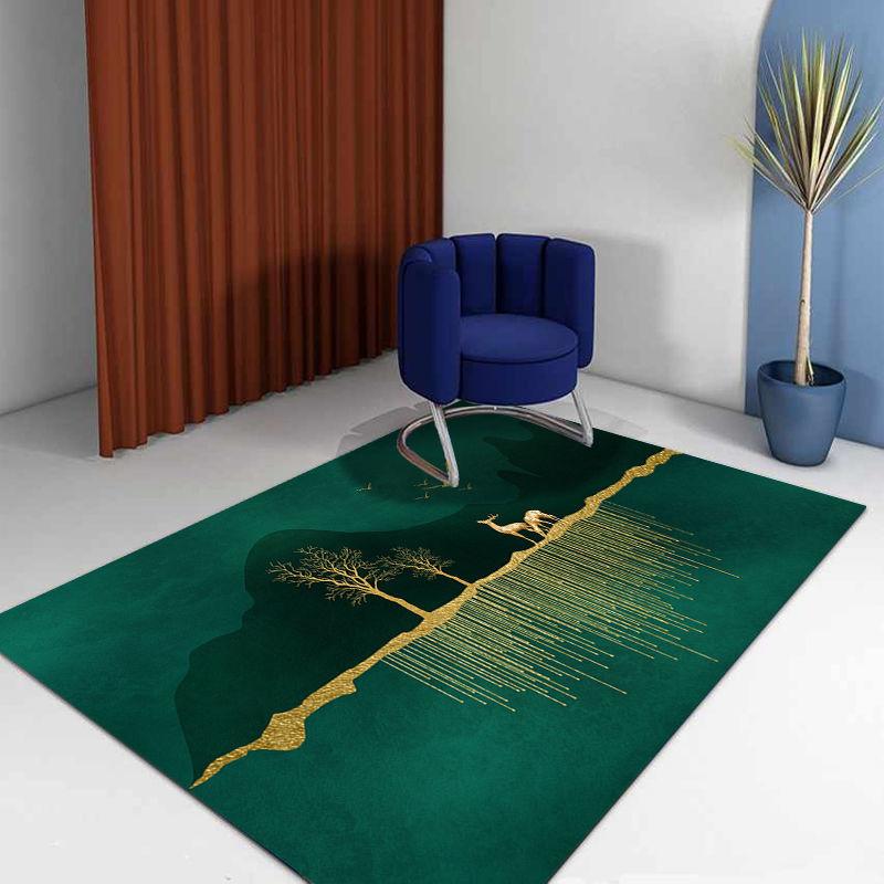 Northern Europe's Light Luxury Carpet Room Is Full of Living Room Sofa Tea Blanket Large Bedroom Porch Anti-skid Water Absorbing Mat 100*200cm