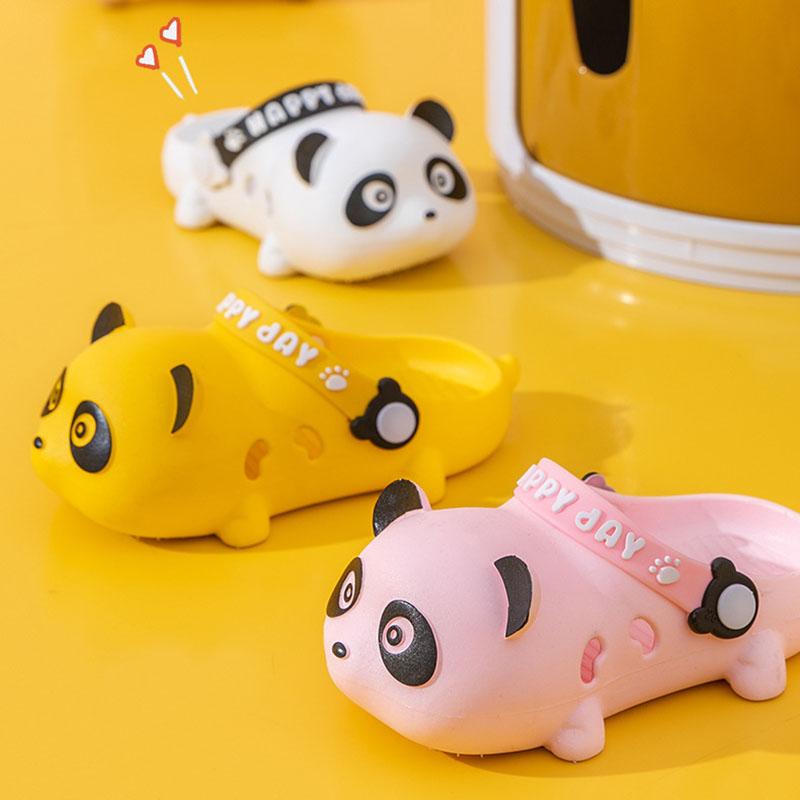 Kid Sandals and Slippers Summer Cartoon Panda 1-4 Years Old Children's Outdoor Slippers Boys and Girls Non-slip Slippers