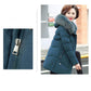 Middle-aged and Elderly Pure Color Simple Down Cotton Jacket Mid-length Spring and Autumn Women's Clothing