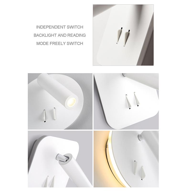 LED Wall Lamp with swith Reading Strip light bedroom Study living room adjustable bedside lights