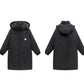 Down Jacket Winter Ladies Fashion Korean Thick Warm Hooded Plus Size Cotton Jacket Mid-length Over-the-knee Down Jacket