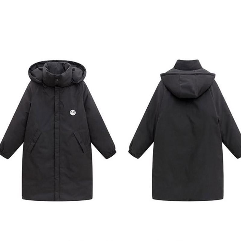 Down Jacket Winter Ladies Fashion Korean Thick Warm Hooded Plus Size Cotton Jacket Mid-length Over-the-knee Down Jacket