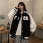 Baseball Uniform Jacket Women's Autumn and Winter Loose Tops Lazy Wind Casual High-end All-match Jacket Comfortable and Breathable