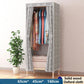 105/65cm Long Household Solid Wood Wardrobe Classic Style Bedroom Storage Cabinet Storage Rack Coat Hanger