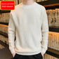 Autumn/winter Sweater Men's Plus Velvet Thick Warm Knit Sweater Round Neck Fashion Pullover Sweater Suitable for Teenagers