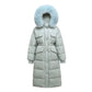 Long Winter Down Jacket Women 2021 Hooded Solid Casual Women's Down Coat with Fur Collar Solid Thick Overcoat Female