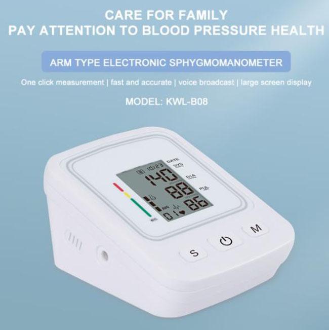 Medical Blood Pressure Meter Sphygmomanometer Upper Arm Intelligent Digital Pressure Monitor with Broadband
