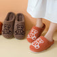 Men and Women's  Autumn and Winter Cotton Slippers Cute Indoor Embroidered Non-slip Warm Couple Slippers