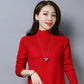 Autumn and Winter Half High Neck Pullover Sweater In The Long Section Loose Thick Bottoming Shirt Simple Solid Color Women's Sweater Dress