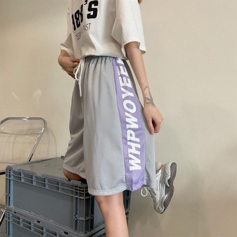 Basketball Style Outer Wear Shorts Women's Loose Pants Summer Straight Sports Five-point Pants