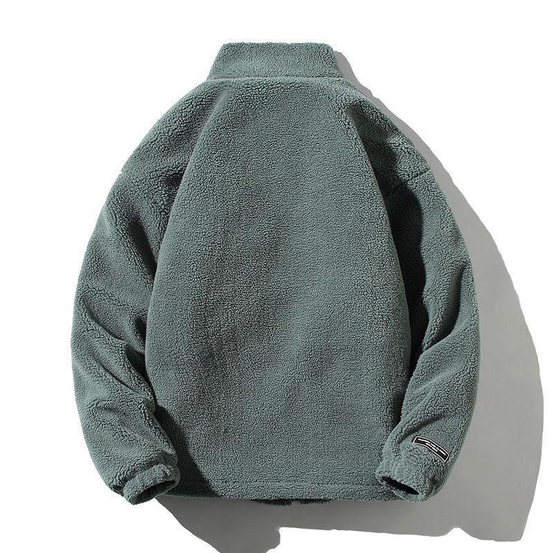 Winter Men's Padded Jacket Stand-up Collar Short Youth Lamb Wool Cotton Jacket Korean Version of The Trend Ins Style Cotton Jacket