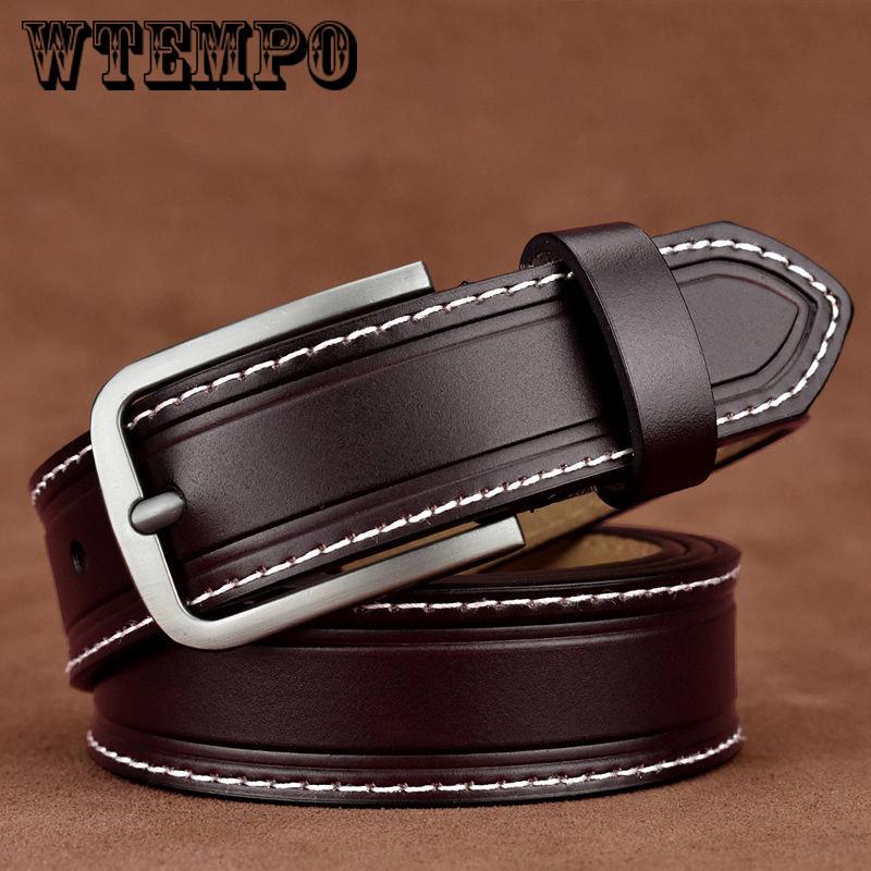 Leather Belts for Women Jeans Strap Vintage Metal Pin Buckle Fashion Style Trouser Cummerbunds