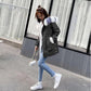 Winter Fashion Plus Velvet Women's Jacket Mid-length Large Fur Collar Thick Loose Cotton Coat Thinner Student Coat