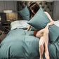 Fashion Luxury Four-piece Set Simple Bed Sheet Quilt Cover Pillowcase Bedding Embroidery Washed Cotton Sheets