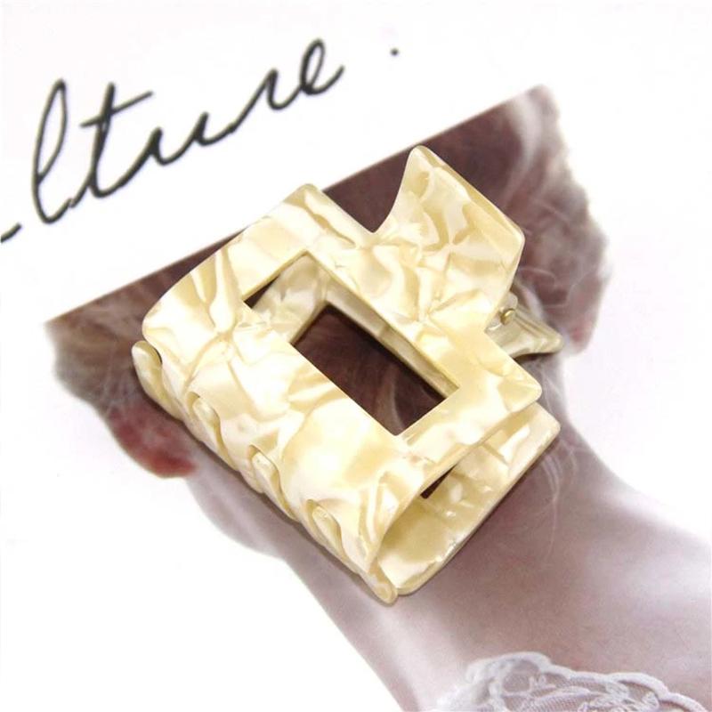 Shell Texture Grasping Clip French Retro Temperament Cream Color Hairpin Half Tie Clip Meatball Hair Clip Hair Accessories