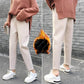 Harem Pants Women's Autumn and Winter High Waist Loose Plus Fleece Pants Nine Points Thin Feet Old Radish Pants Trousers