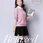 Spring Autumn Winter Fake Two-piece Color-blocking Sweater Women Loose Knit Bottoming Sweater Sweet Doll Collar Pullover Sweater