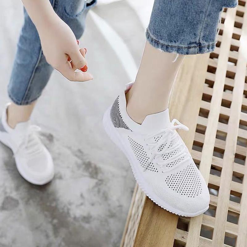 Spring White Shoes Women's Shoes Breathable Sports Mesh Wild Summer Thin Hollow Blank Shoes