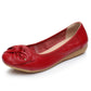 First Layer Cowhide Women Shoes Flat Mother Shoes Large Size Single Shoes Women Leather Peas Shoes Women Soft Soles
