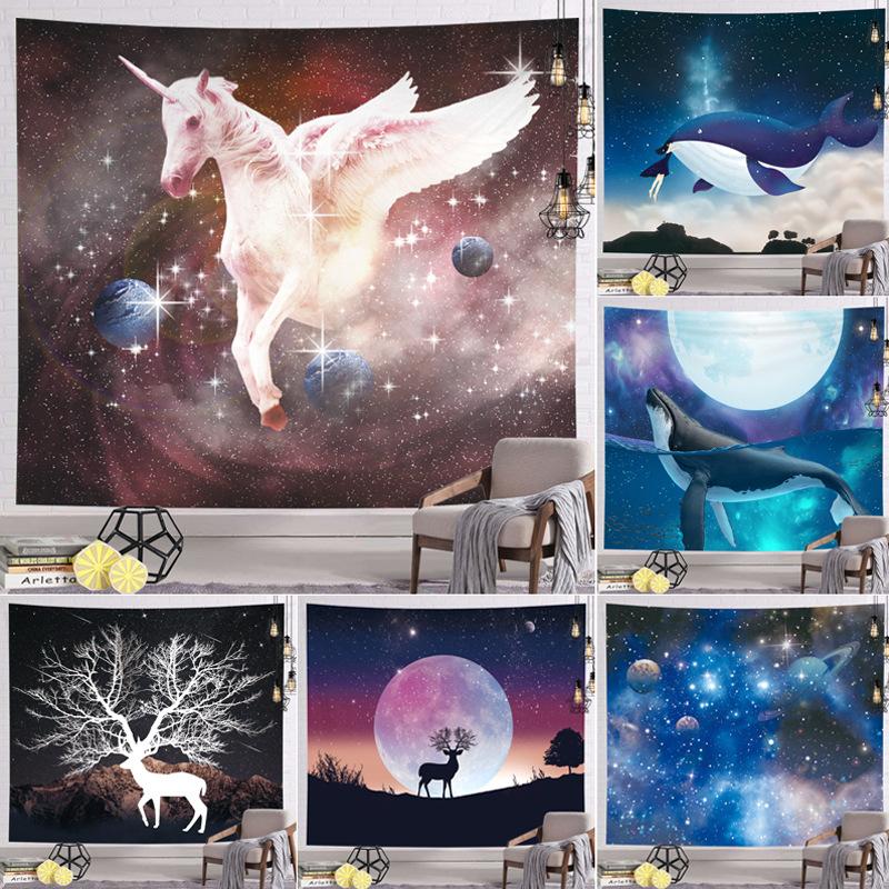 Nordic Starry Sky Background Hanging Cloth Dormitory Renovation Room Bedroom Tapestries