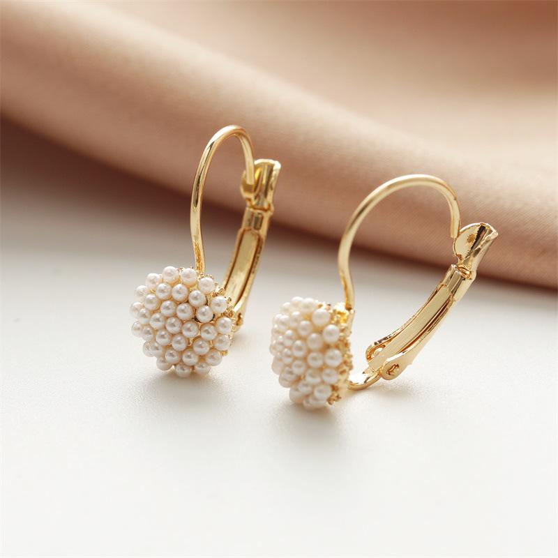Jewelry Fashion Earrings Cute Hypoallergenic Millet Pearl Stud Earrings