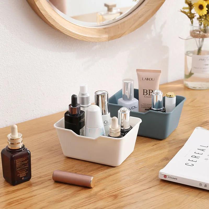 Desktop Sundries Storage Box Frosted Small Box Plastic Dust-proof Household Finishing Cosmetics Snack Storage Storage Box