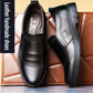 Cowhide Shoes Men's Casual Shoes Peas Shoes Lazy Pedal Dad Middle-aged and Elderly Shoes Men's Shoes Non-slip Walking Shoes Formal Business Shoes