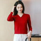 Small Short Knit Bottoming Shirt Women's Slim Fit Inner Pullover V-neck Sweater
