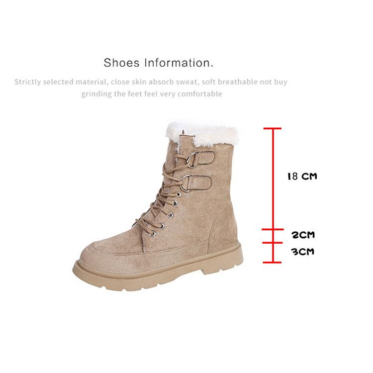 Woman Boots Winter Shoes Fur Boots Black Snow Boots Plush Warm Suede Ankle Booties Flat Shoes Women Boots Fashion Designer