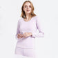 Women Winter Thermal Underwear O-neck Tops Pants Female Autumn Tight Suit Thicken Windproof Comfortable Soft Lining Long Sleeve High Elasticity Slim