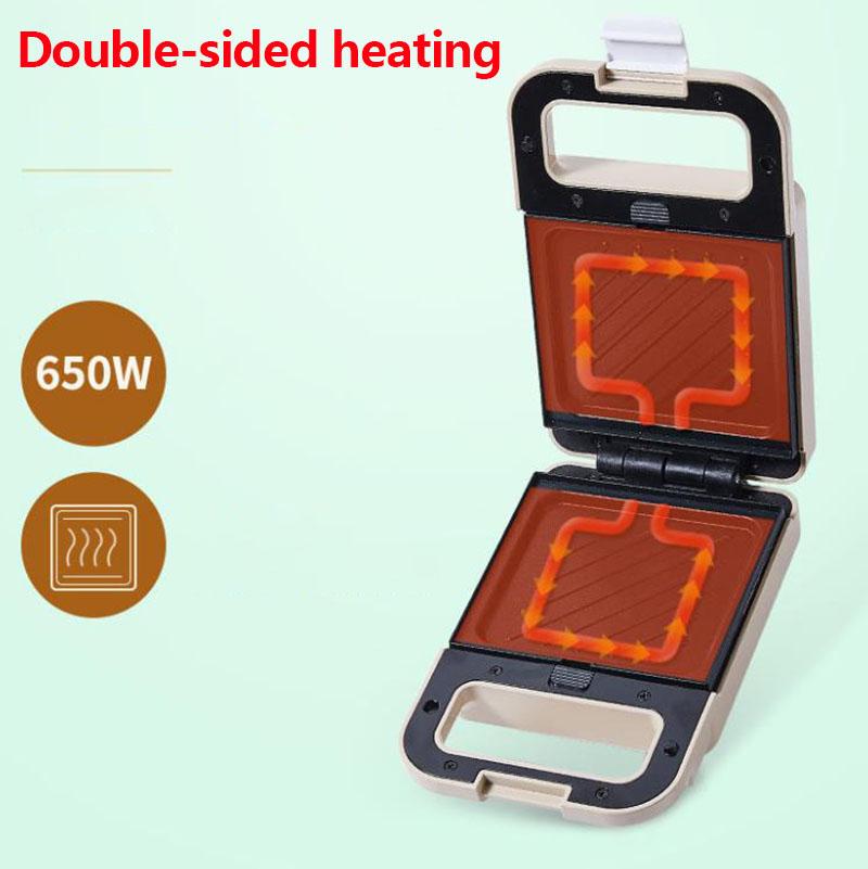 680W Frying and Grilling Machine Sandwich Making Machine Waffle Maker Kitchen Supplies with 5 Sets of Bakeware