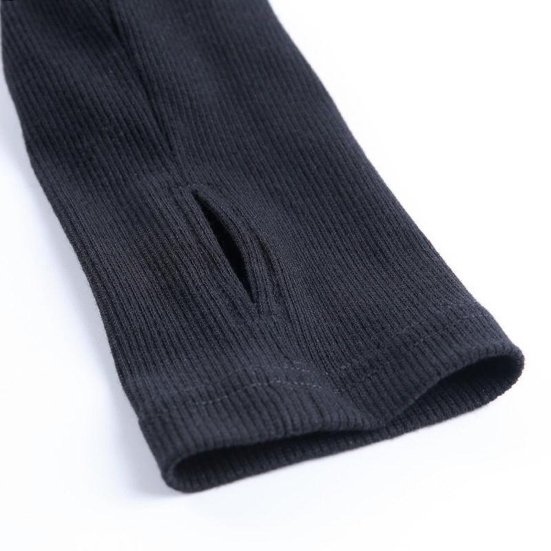 Women Sexy Knitted Tight-fitting Dress Solid Color Long Sleeve Zipper Closure Thread High Elasticity Dress