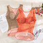 Thermal Underwear Ladies Plus Velvet Thickening High Elastic Slim Body Shapewear V-neck Tie Chest Pad Vest Free Underwear