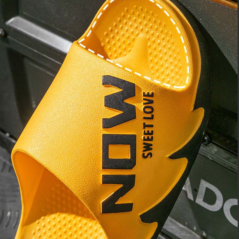 Men's Slippers Outside Wear Bathroom Non-slip Thick Bottom Wear-resistant Slippers Summer