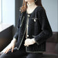 Temperament Xiaoxiangfeng Imitation Mink Short Coat Women's Spring and Autumn Casual Knitted Cardigan Top
