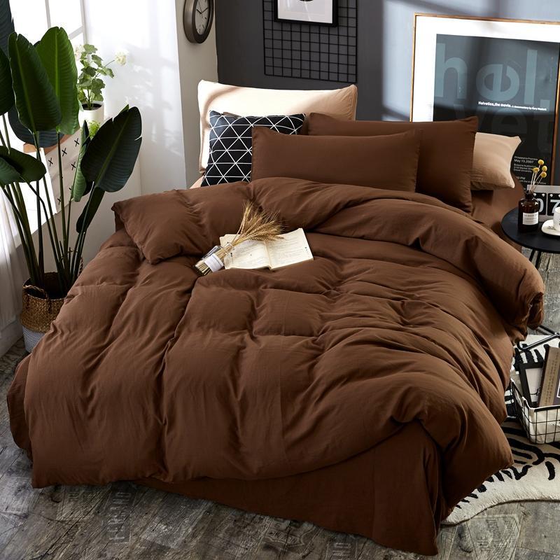 Bedding Set Queen King Single Duvet Cover Set Bed Linen Set Gray BedClothes