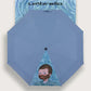 Fully Automatic Umbrella Cartoon Oil Painting Female Student Sunny and Rainy Sun Umbrella Black Glue Sunscreen Anti-ultraviolet Sunshade
