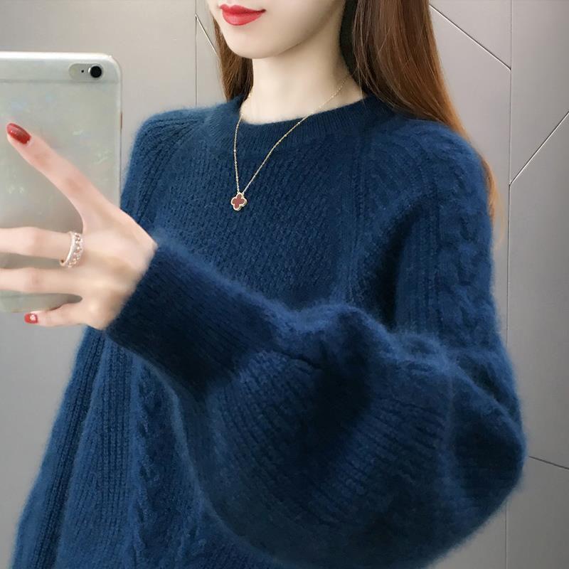 Round Neck Pullover Sweater Ins Women's Forest Loose Outer Wear Autumn and Winter New Lazy Style Knitted Bottoming Shirt