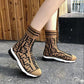 Flying Knit Stretch Socks Shoes Women's High-top Sneakers Breathable Casual Shoes