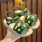 Girls Sandals Girls Summer Soft Sole Flat Beach Sandals Anti-slip Flowers Decoration Casual Princess Light Sandals
