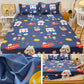 Three-piece Pillowcase with Thickened Non-slip Protective Cover Cotton Bedspread Mattress Cover Sheet